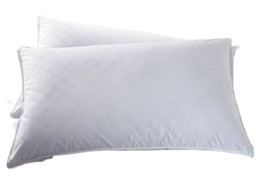 Rectangular Shape Cotton Material Hollow Fiber Plain Dyed Pillow For Sleeping