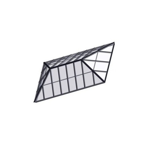 6.3 मिमी मोटी पॉलिश फिनिश फ्लैट रूफ एल्यूमीनियम मिश्र धातु और ग्लास स्काइलाईट