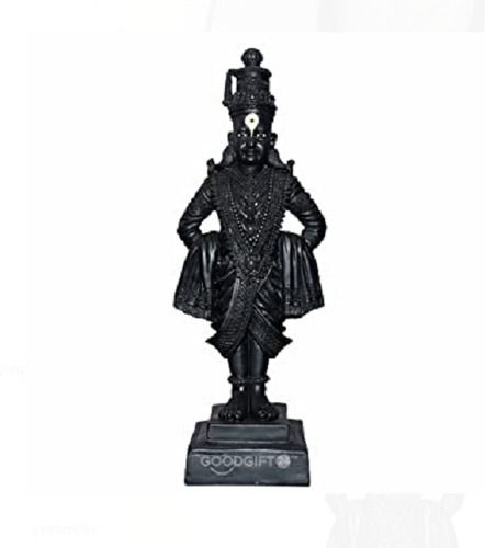 Black Handmade Hinduism Polished Hindu God Resin Statue With 20.98x12.98x53.34 Cm