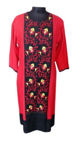 Casual Wear Printed Cotton 3/4Th Sleeves Round Neck Fancy Kurti For Ladies Application: Garbage Collection