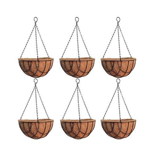 Eco-friendly Decorative Round Hanging Basket With Chain And Coir Liner