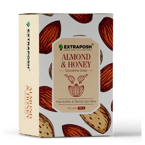 Extraposh Almond & Honey Soap For Supple & Protection Skin With Rich In Glycerine