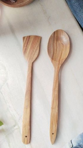 Perfect Shape And Durable Wooden Spatula Used In Kitchen