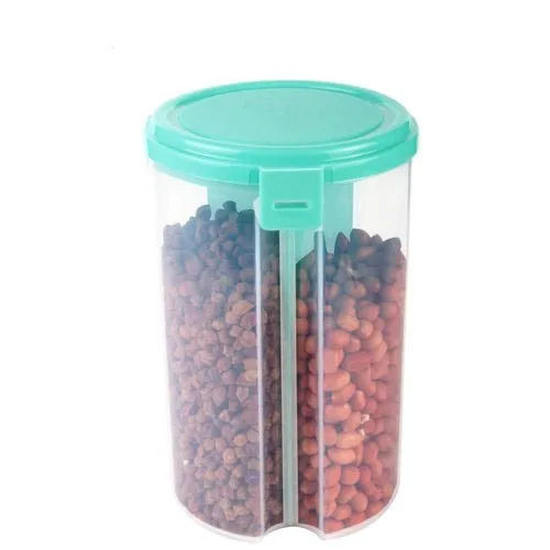 Plastic Transparent Multipurpose 3 Section Airtight Food Storage Container For Kitchen