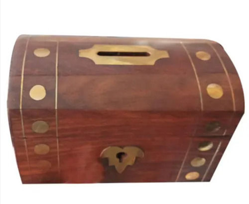 Polished Sheesham Wood Gift Wooden Money Bank Box