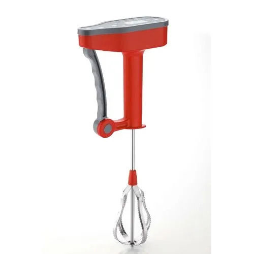 Portable Plastic And Stainless Steel Non-Electric Manual Hand Blender For Kitchen 