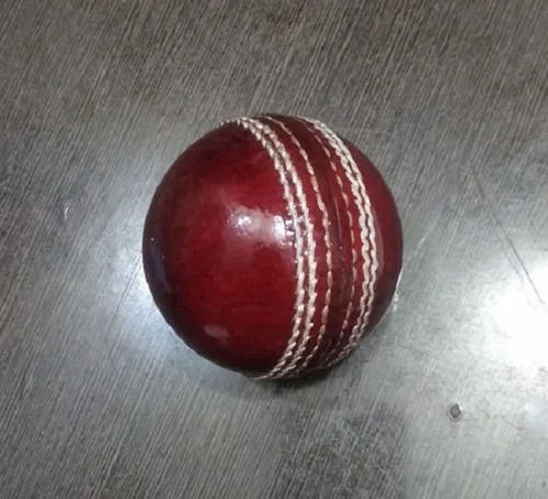 Red Cricket Hand/Machined Stitched Hard Cork Covered Leather Ball