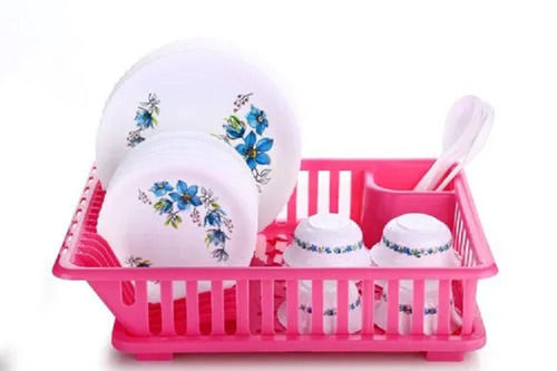 Plastic Meatalic Blue Dish Rack Drainer Drying Rack Washing Basket With Tray  For Kitchen, Size: 50*30*15 at Rs 105/piece in Surat