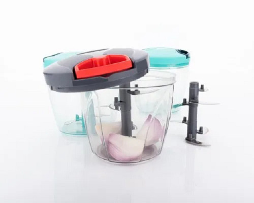 Transparent Plastic Body 900 Ml Jumbo Vegetable Hand Chopper For Kitchen