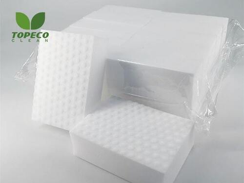 कैनवास व्हाइट सॉफ्ट और हाइजीनिक कम्प्रेस्ड डिशवॉशिंग मेलामाइन क्लीनिंग स्पंज