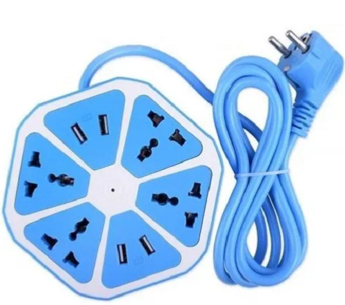 Wire Connection Hexagon Power 4 Usb Plastic Extension Socket For Home Application 