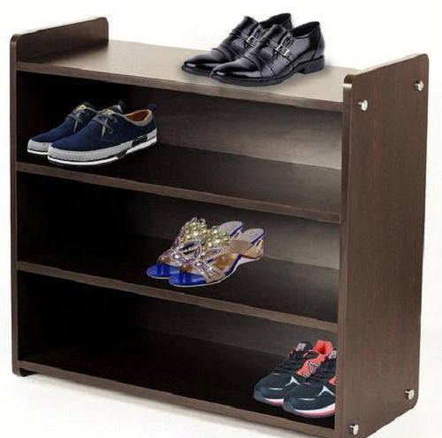 Durable And Machine Made Polished Iron Teak Wooden Shoe Rack 