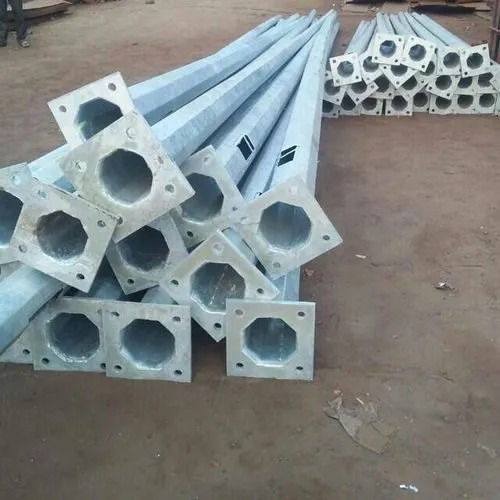 Galvanized Steel Light Pole With 7 Meter Length And 2-3 mm Thickness