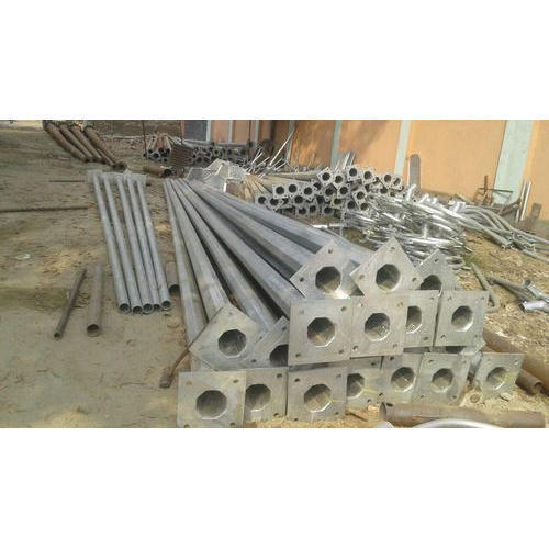 Galvanized Steel Octagonal Pole With 6 Meter Length And 130mm Bottom Size