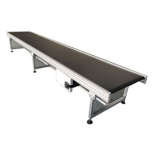 Silver Heat Resistant Rectangular Electric Strong Flat Conveyor Belt For Industrial Use