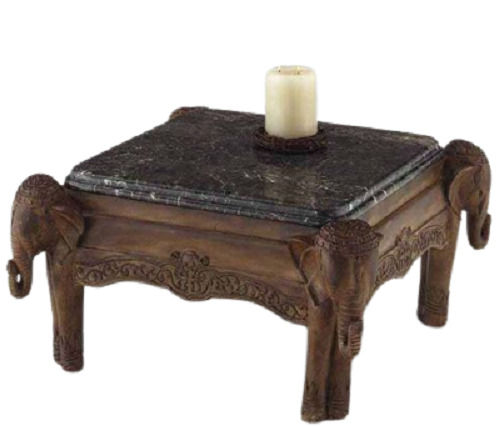 100% Cotton Indian Style And Machine Made Rustic Finish Oak Wooden Coffee Table