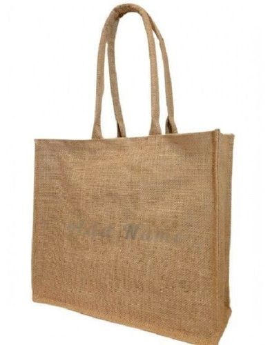 Plain Pattern and Hand Length Handle Handmade Jute Bag For Shopping