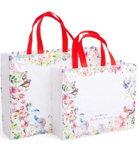 Polyurethane Recyclable Hand Length Handle Printed Bag For Shopping