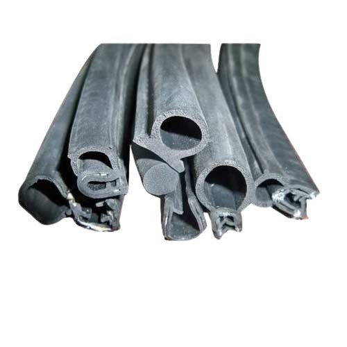 Black Rough Surface Flexible Highly Tensile Hard Extruded Rubber Profile