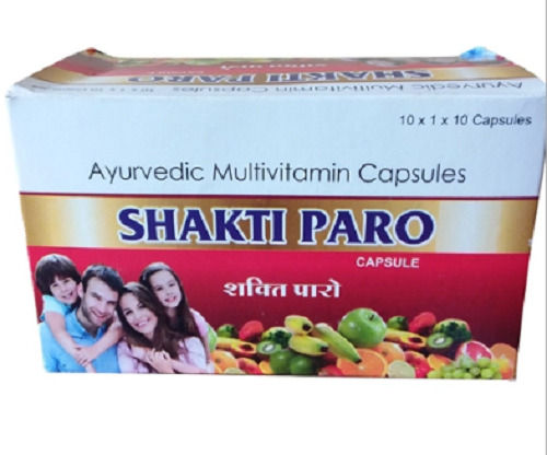 100% Cotton Shakti Paro Ayurvedic Multivitamin Capsules, 10X1X10 Pack