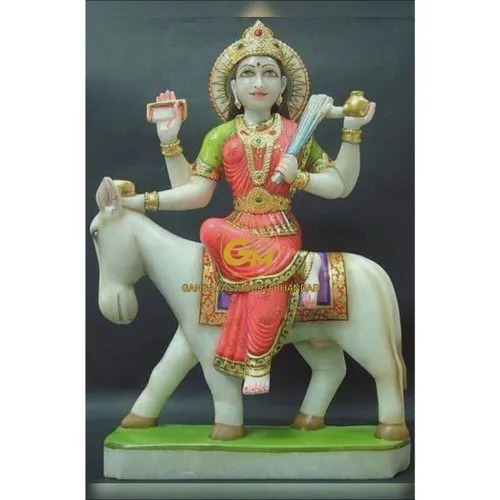 Sheetla Mata Marble Statue For Temple With Sitting Position And 1 Feet Size