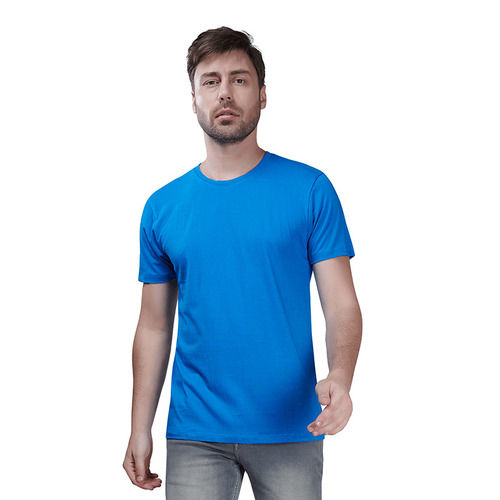 Staple Plain Half Sleeves Round Neck Combed Cotton T-shirts For Men And Boys