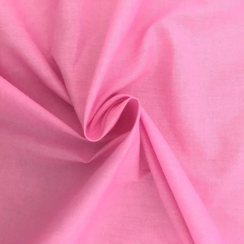 Pink 100 Meter And 200 Gsm Skin Friendly Plain Cotton Fabric