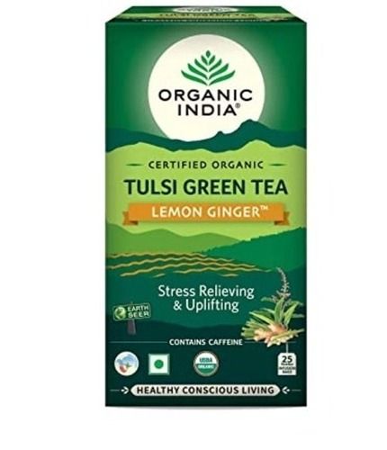 Antioxidant No Sugar Lemon And Ginger Flavor Tulsi Green Tea 