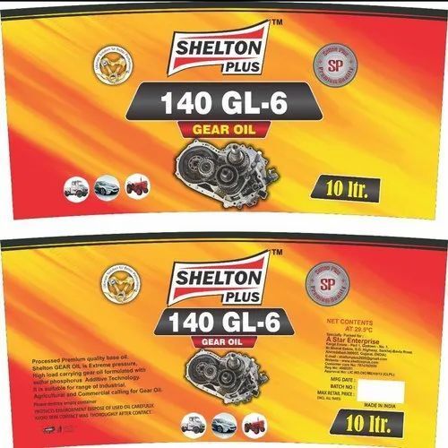 Shelton Plus 141 Gl-6 Gear Oil For Automobile Lubricants With 10 Liter Packaging Size Capacity: 10000 To 5000000 Ltr. Liter/Day