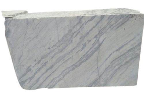 White Smooth Polished Water Absorbent Floor Mounted Rectangular Selwara Marble Slab