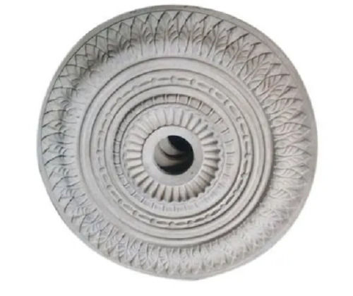 0.18mm Thickness Round Carved Rustic Gypsum Plaster Powder Ceiling Medallion 