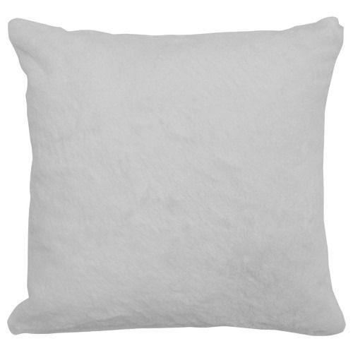 White 10X10 Inches Square Shaped Polyester Filling Plain Cotton Cushion 