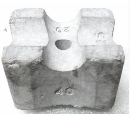 Grey 25 Mm 1 Hole 25 Gram Solid Industrial Grade Rcc Cover Block