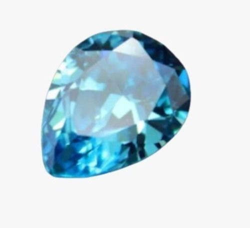 Zircon 70Mm 0.07Gram Pear Cut Sold Decorative Polished Cubic Zirconia Stone 