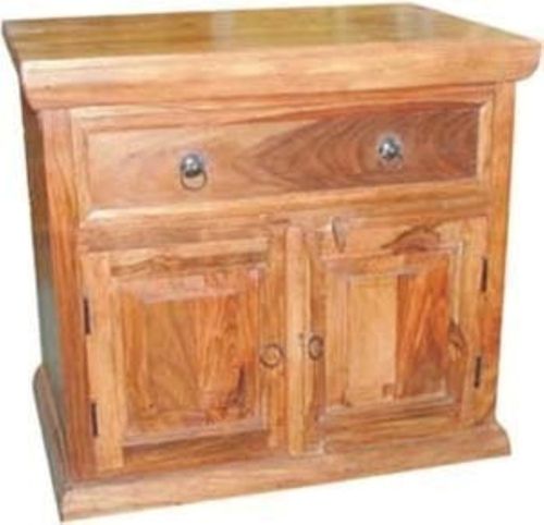 Iron Durable Teak Indian Style Handmade One-Piece Wooden Cabinet For Home No Assembly Required