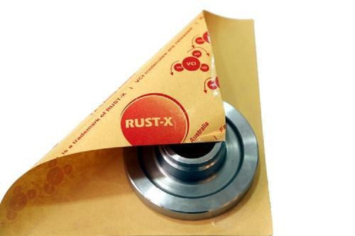 Rust-X VCI Paper Sheets - 0.25-0.50mm Thickness, Brown, Lead-free Waterproof, Corrosion/Rust Protection for Aluminium and Ferrous Metal