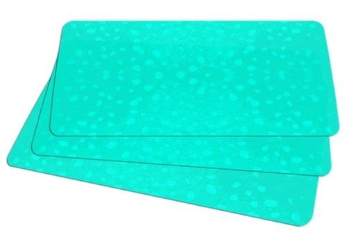 Light Green 48X33X1 Cm Weather And Water Proof Color Coated Rectangular Shape Pvc Mats