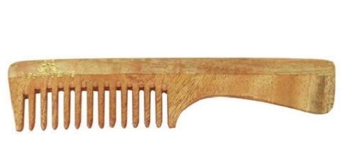 7 Inches Long Eco-Friendly Soft Wooden Teeth Comb For Unisex
