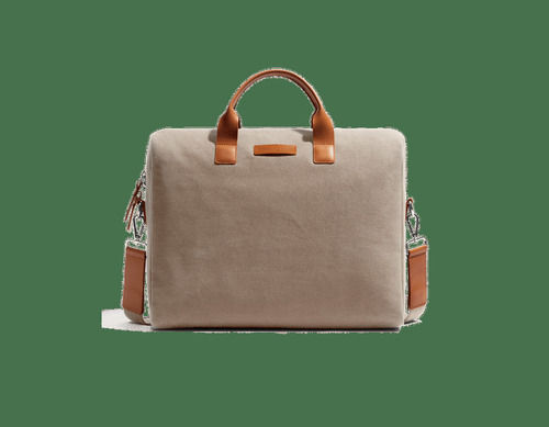 Eco Friendly Plain Jute Laptop Handbag With Zipper Clouser
