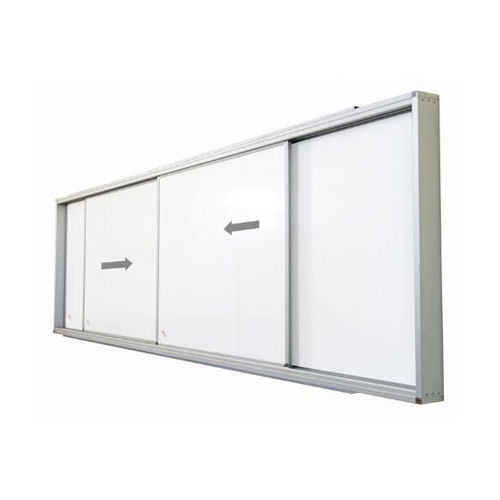 White Horizontal Sliding Notice Board For Offices