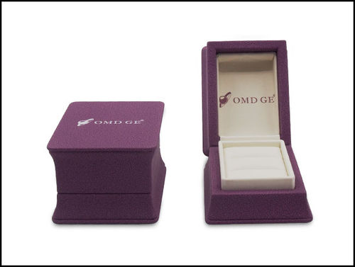 90 X 60 X 50 mm Purple Color PU Double Ring Box
