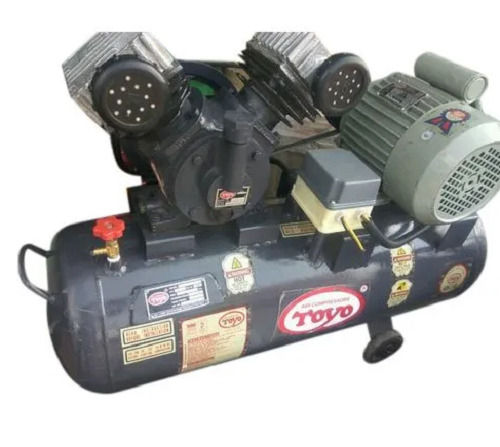 Brown Ac Electric Mild Steel Portable Reciprocating Industrial Air Compressors