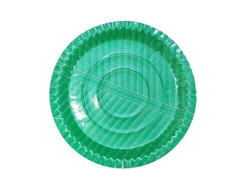 Disposable Round Green Virgin Food Grade Safe Paper Plates