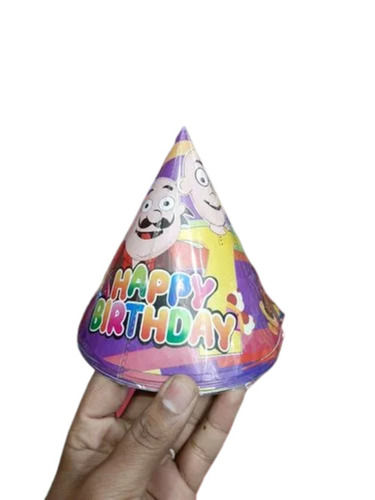 Multicolor Elastic String Attractive Vibrant Designer Paper Birthday Cap