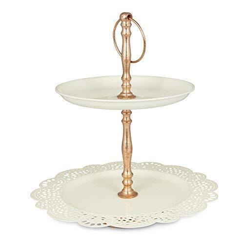 Metal Two Tier Cupcake And Dessert Stand For Birthdays Height: 600 Mm