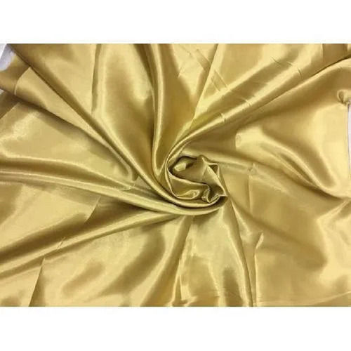 Golden Quick Dry Light Textured Ultra Smooth Soft Plain Woven Lycra Satin Fabric