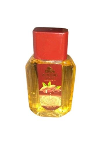 Yellow 100 Ml Volume Non-Sticky Texture Almond Hair Oil Bottle 