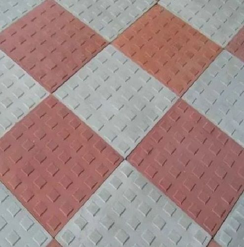 Multicolor 12X12 Inch Texture Finish 12 Mm Thick Non Slip Ceramic Outdoor Square Chequered Parking Tiles