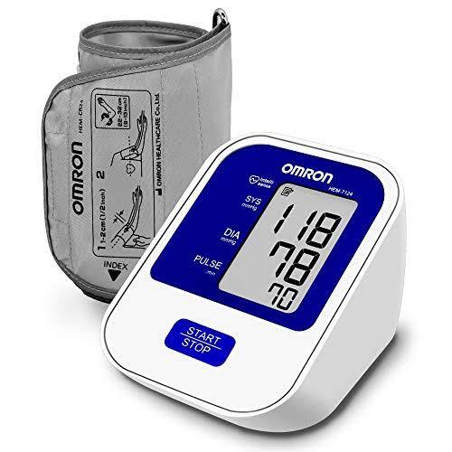Battery Operated Digital White Omron Blood Pressure Monitor