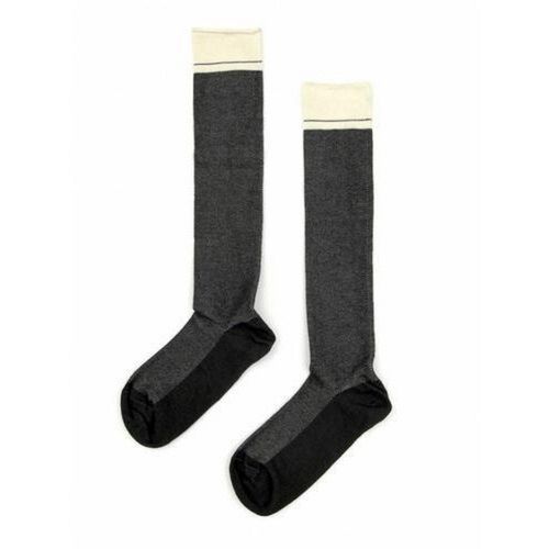 Grey Free Size Middle Elastic Comfortable Worm Cotton Lycra Long Knee Length Socks For Ladies'